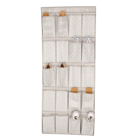 Simplify Boho 20-Pocket  Shoe Organizer in Grey 30106-GREY